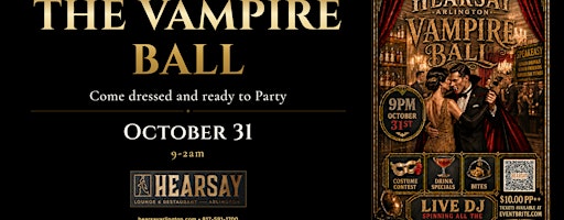 Hearsay Arlington Present the Vampire Ball