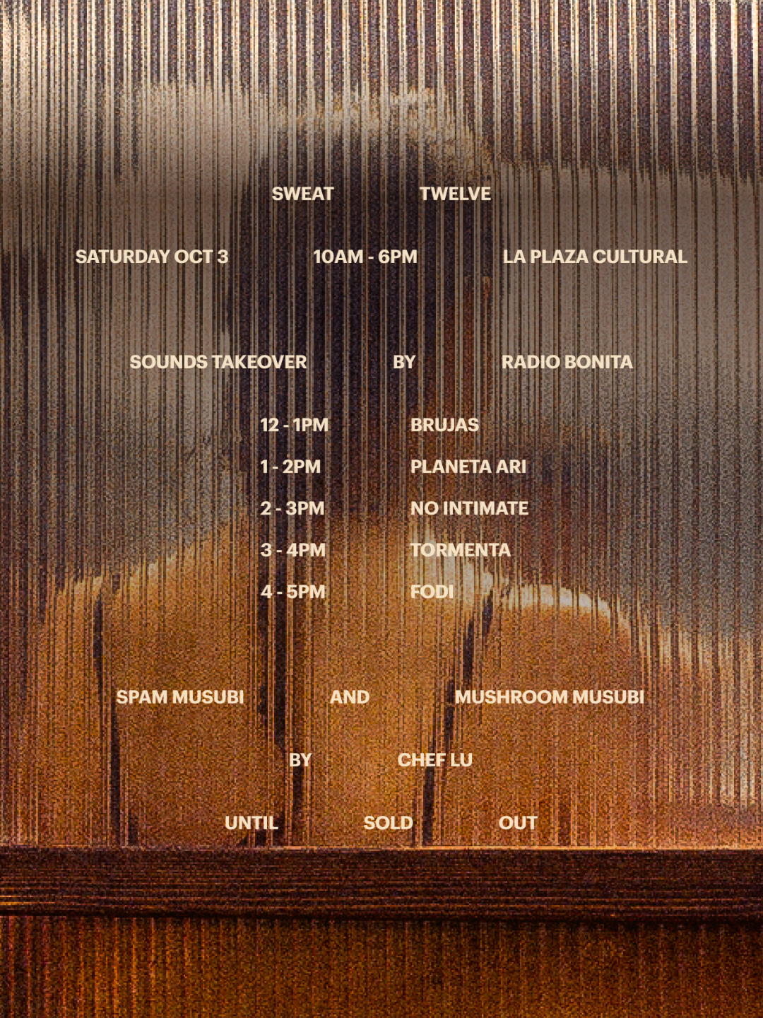 SWEAT #12: A Sauna & Sound Pop Up [Sat + Sun]