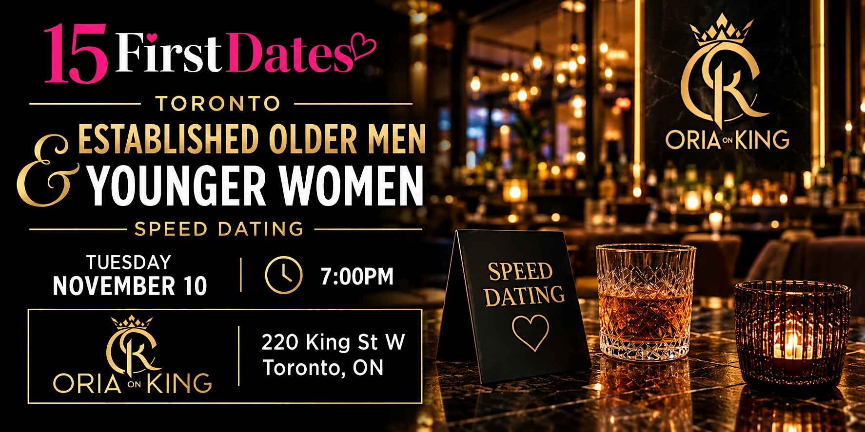 Toronto Established Older Men & Younger Women Speed Dating