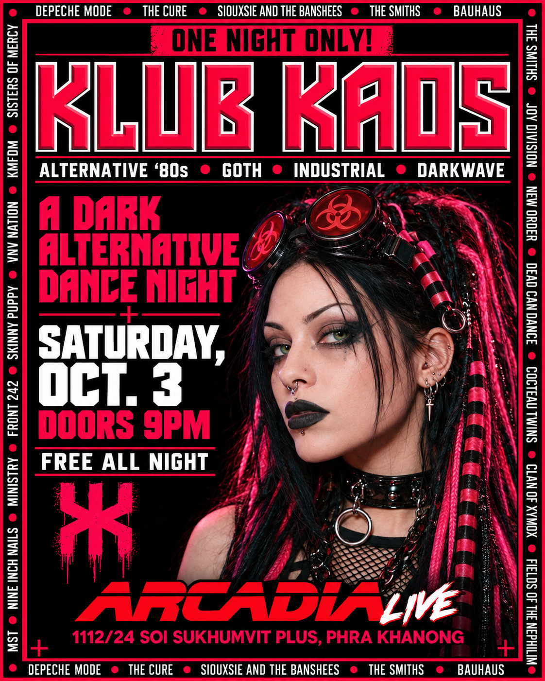 Klub Kaos - Dark 80's, Goth, Industrial, Darkwave, Alternative,