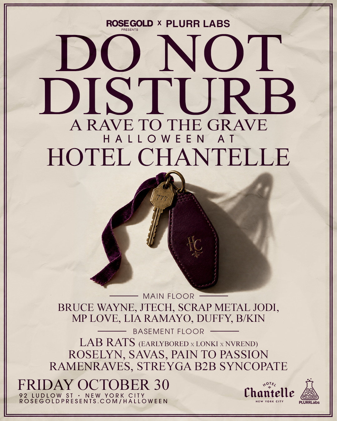 Hotel Chantelle Halloween Party: Do Not Disturb — Oct 30