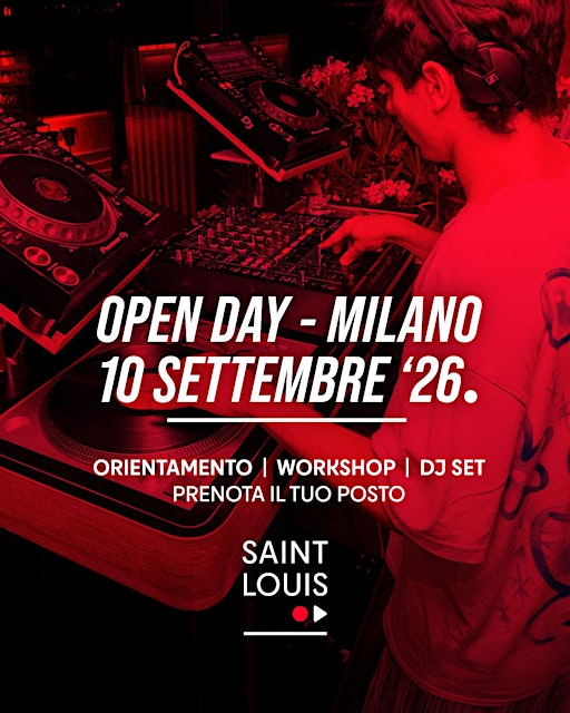 OPEN DAY 10 SETTEMBRE  SAINT LOUIS COLLEGE OF MUSIC