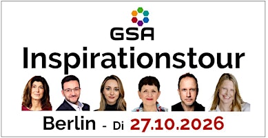 GSA-Inspirationstour in BERLIN: 6 Redner:innen je 10 Min.