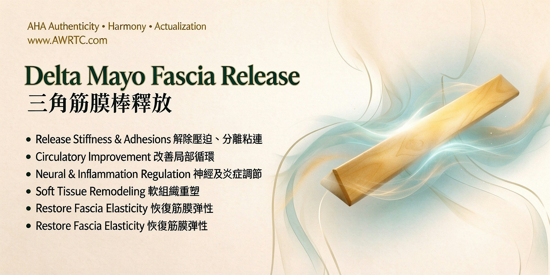 三角「觔罡棒」筋膜釋放體驗課 | Delta Myo Fascia Release Introduction and Exprience Class