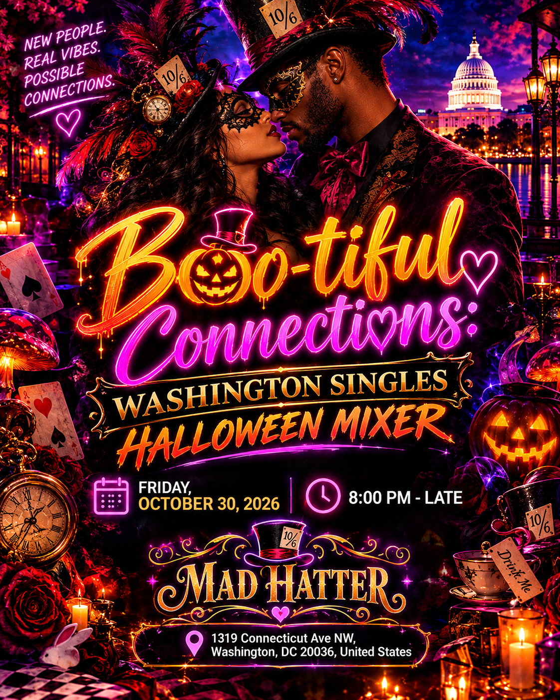 🍸 Boo-tiful Connections: Washington Singles Halloween Mixer🎃