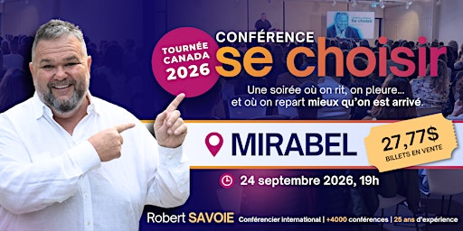 MIRABEL:  «SE CHOISIR»  avec Robert Savoie
