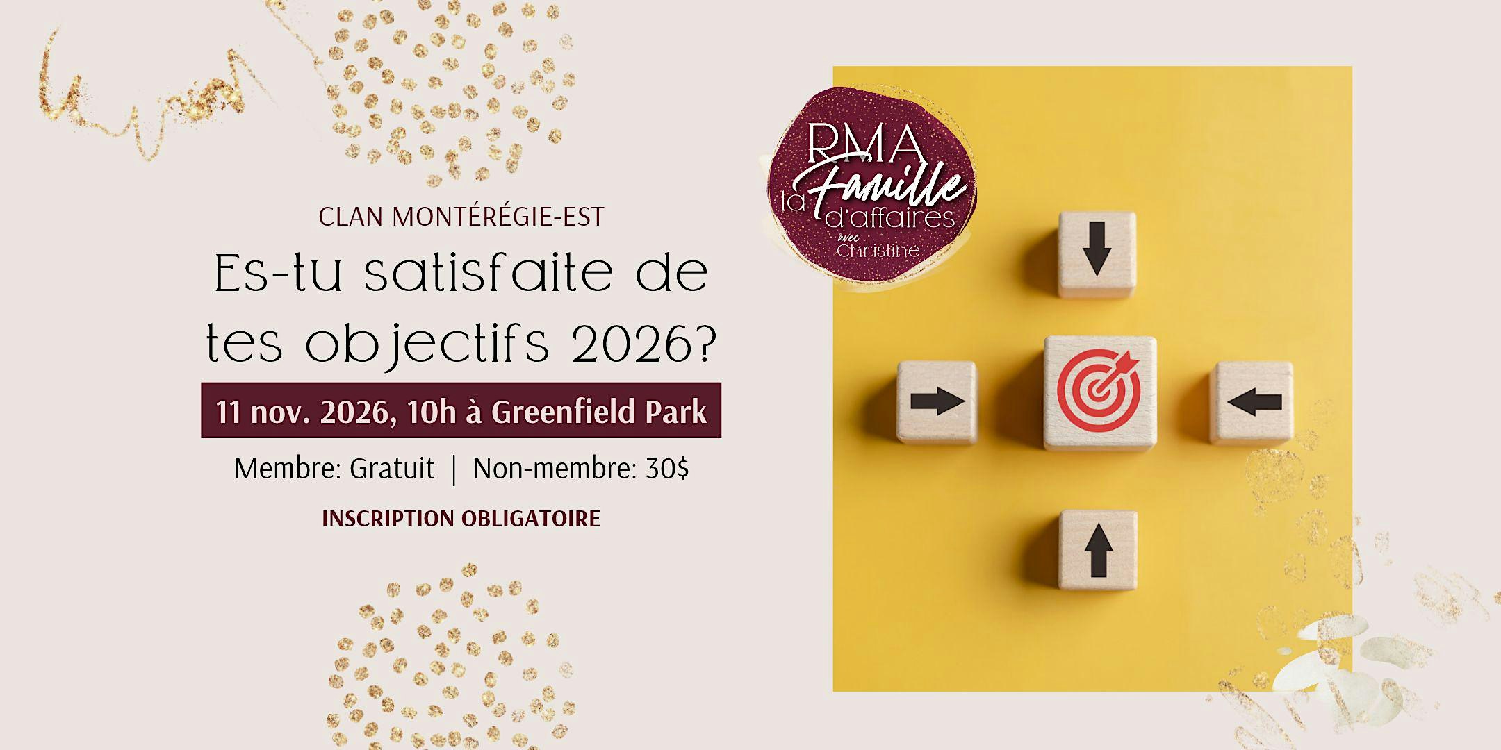 Es-tu satisfaite de tes objectifs 2026- Clan Montérégie Est
