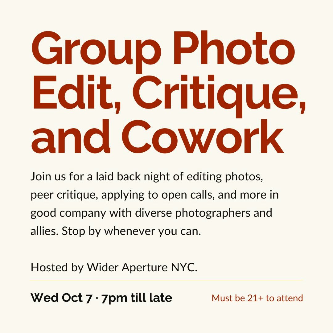 DOWNSTAIRS: Group Photo Edit, Critique, and Cowork