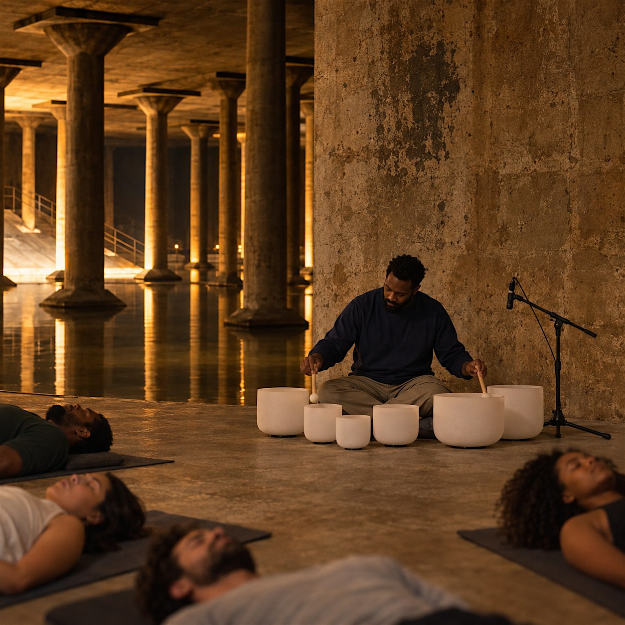 sound healing meditation with young professionals