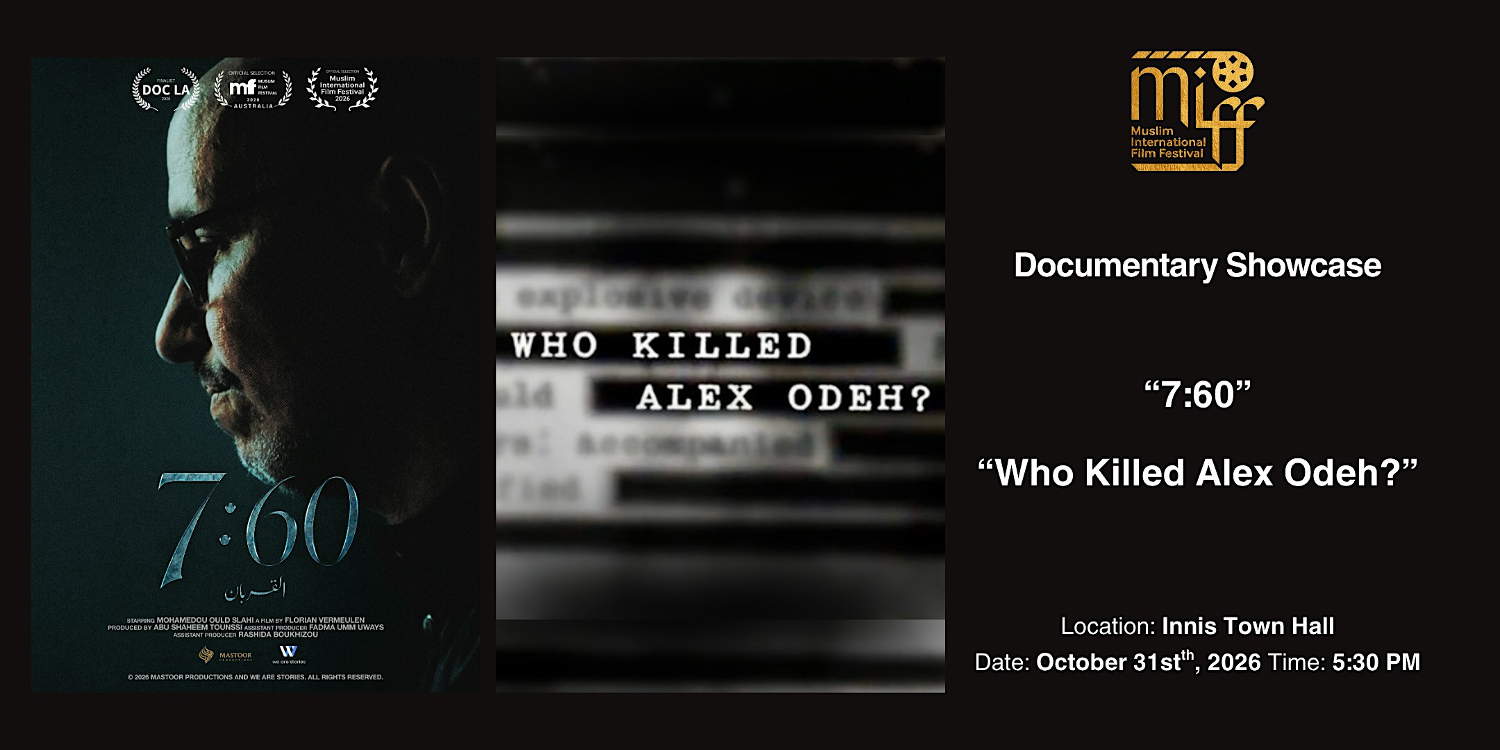 Documentary Showcase: "Who Killed Alex Odeh?" + "7:60"