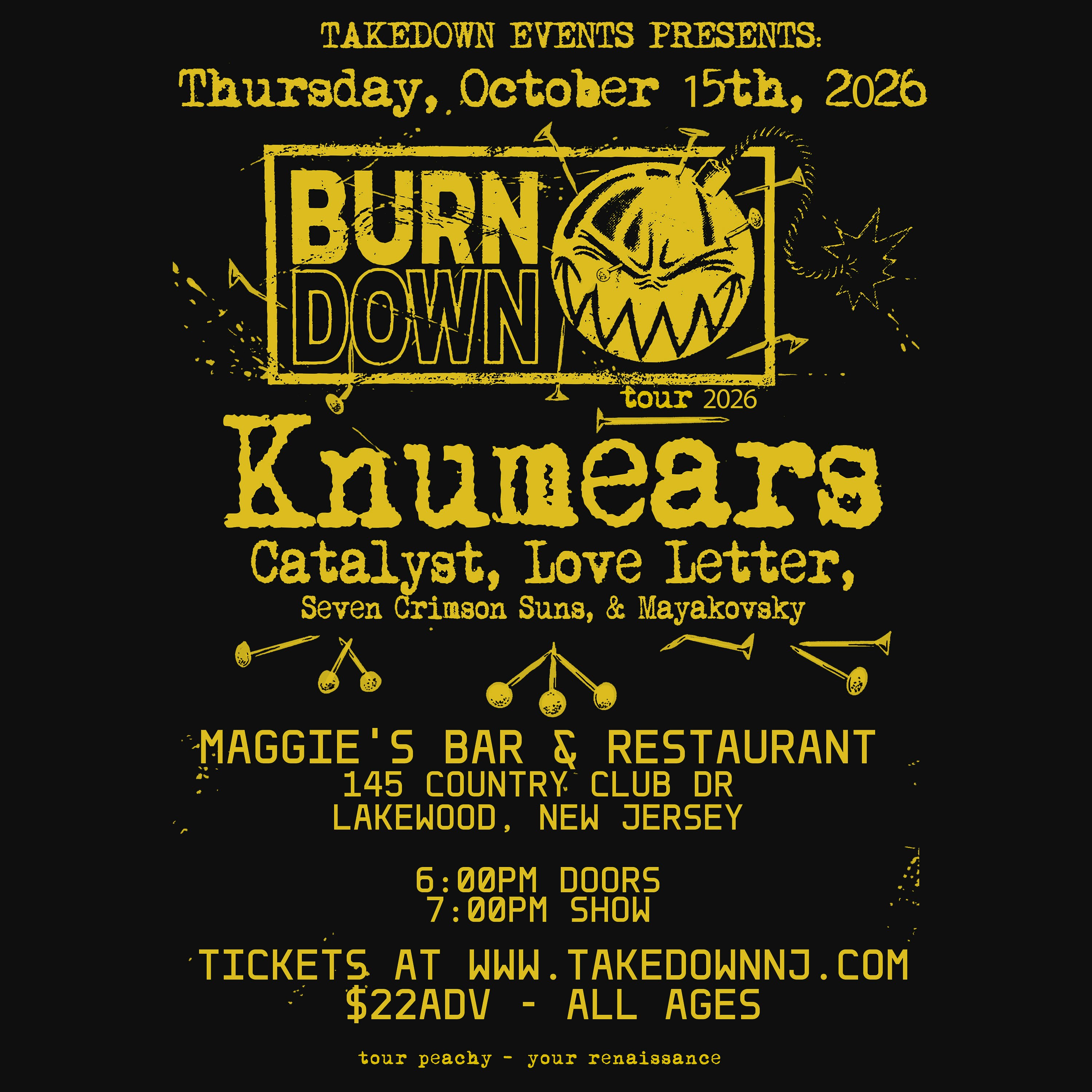 BurnDown Tour: Knumears, Catalyst, Love Letter