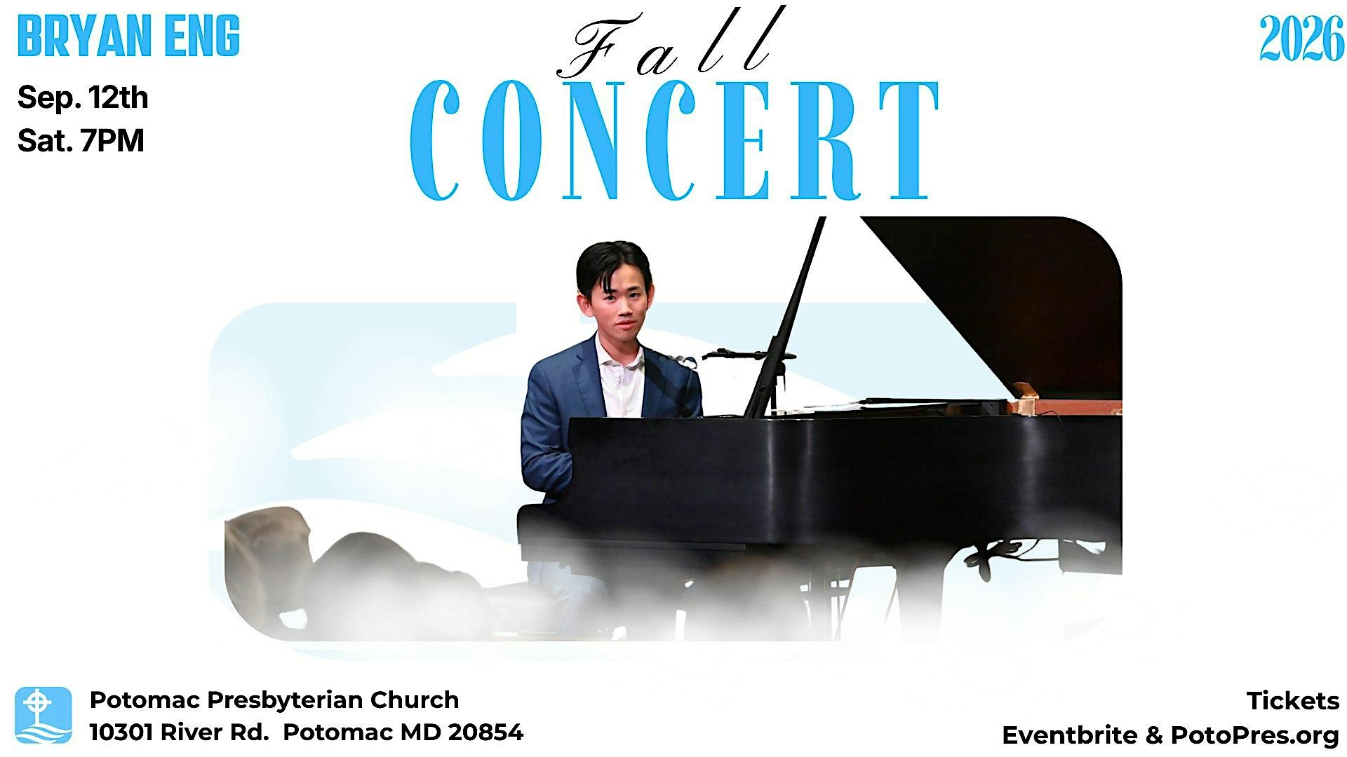 Bryan Eng - Jazz Pianist, Singer, Composer - 2026 Fall Concert Series