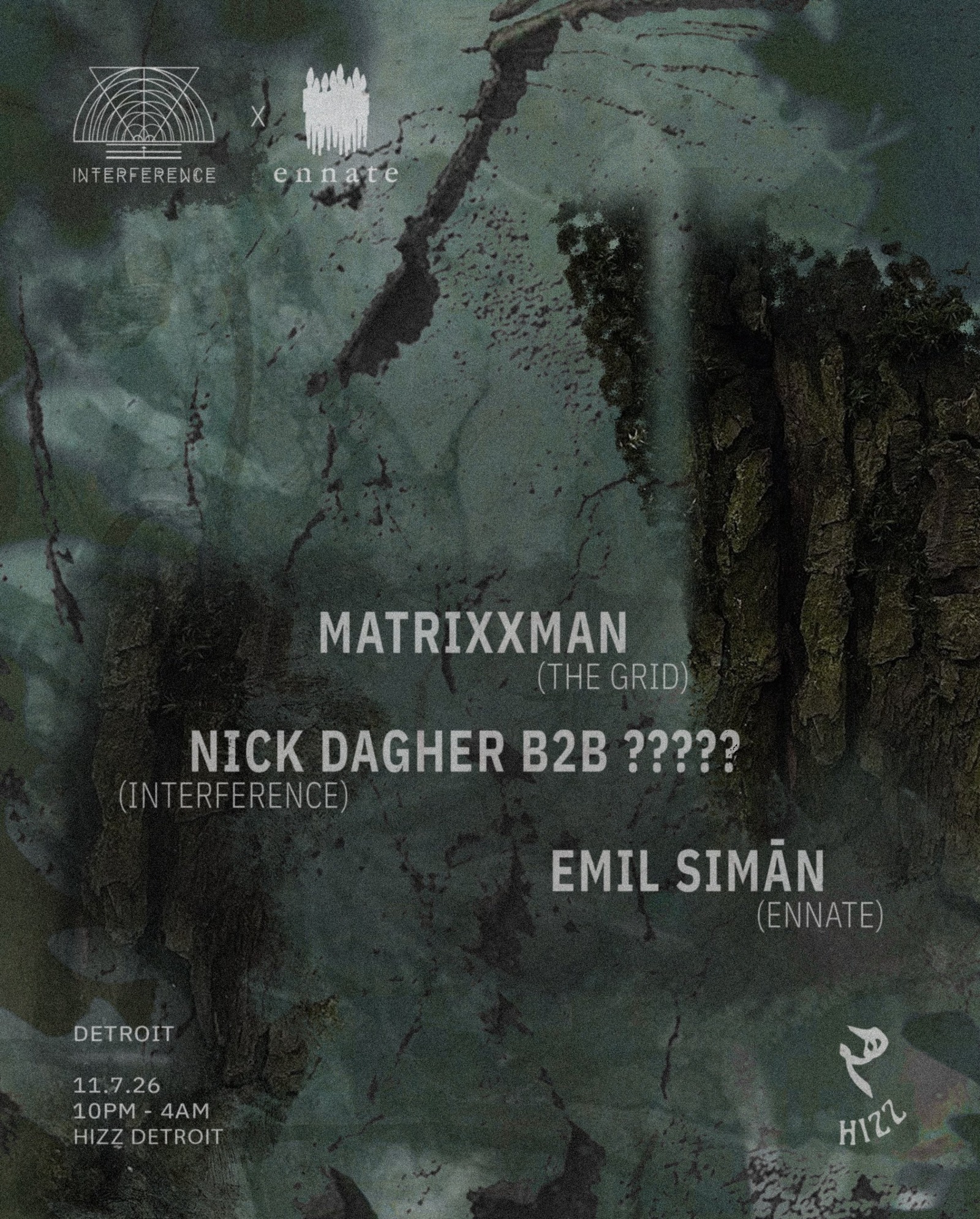 Interference x Ennate presents Matrixxman, Nick Dagher and Emil Siman