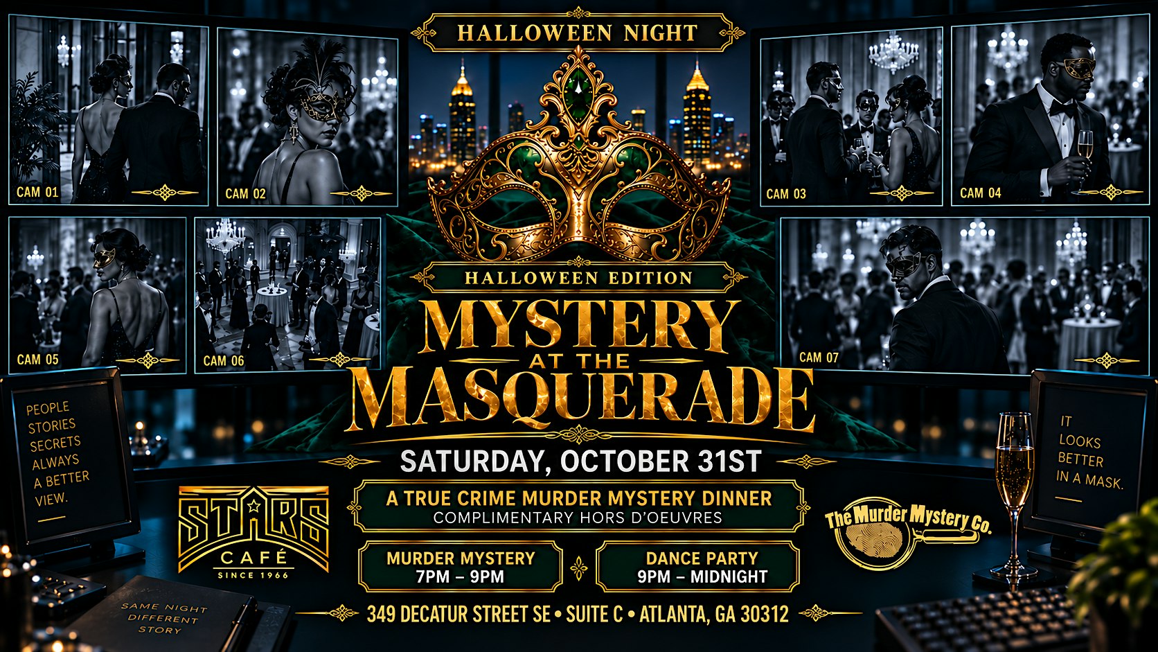 Mystery at the Masquerade: Halloween Murder Mystery Dinner & Dance Party
