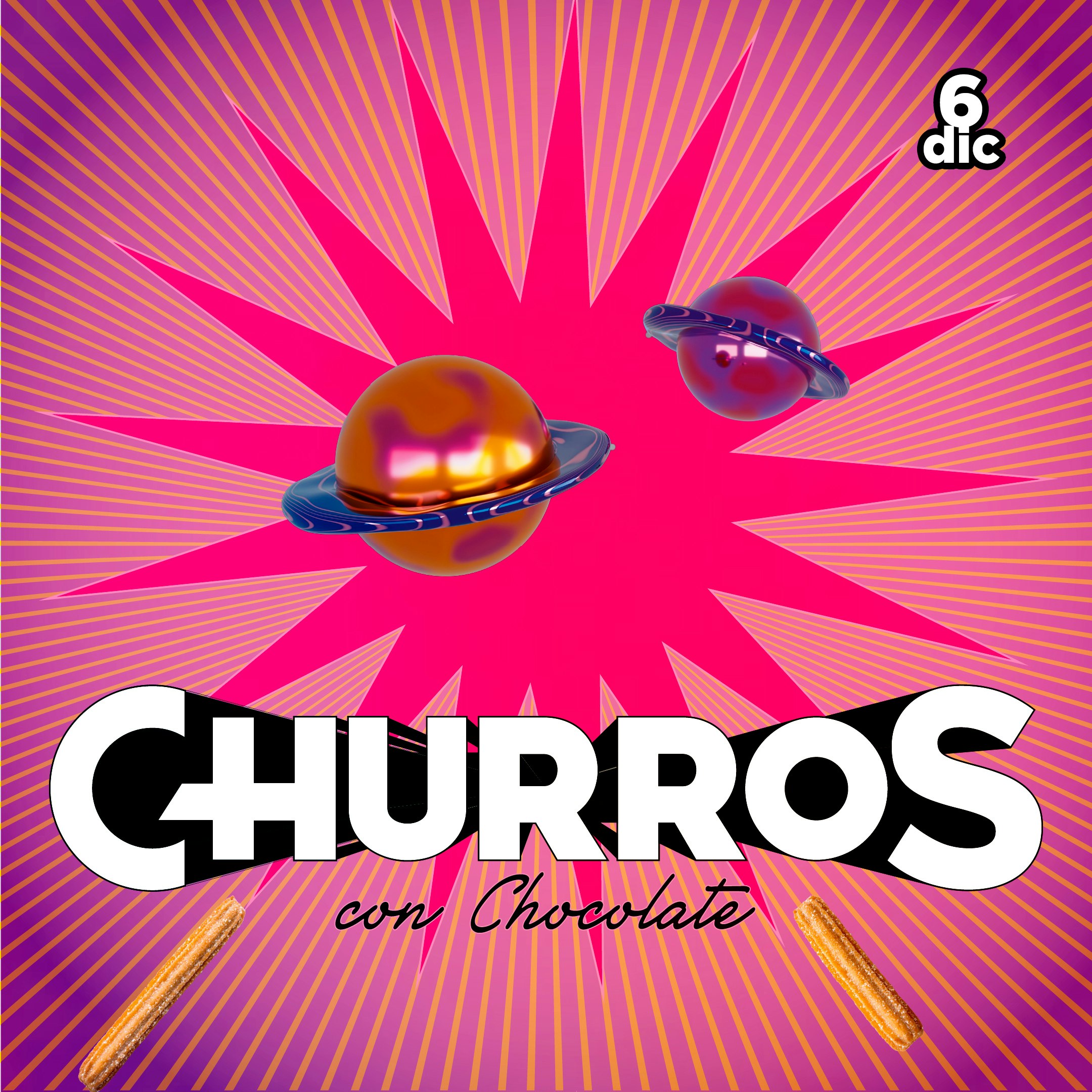 CHURROS CON CHOCOLATE - En la nieve