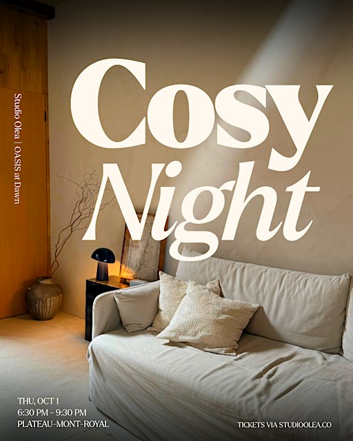 Montreal Cosy Night: Creative Mixer, Journaling & Poetry Showcase (Plateau)