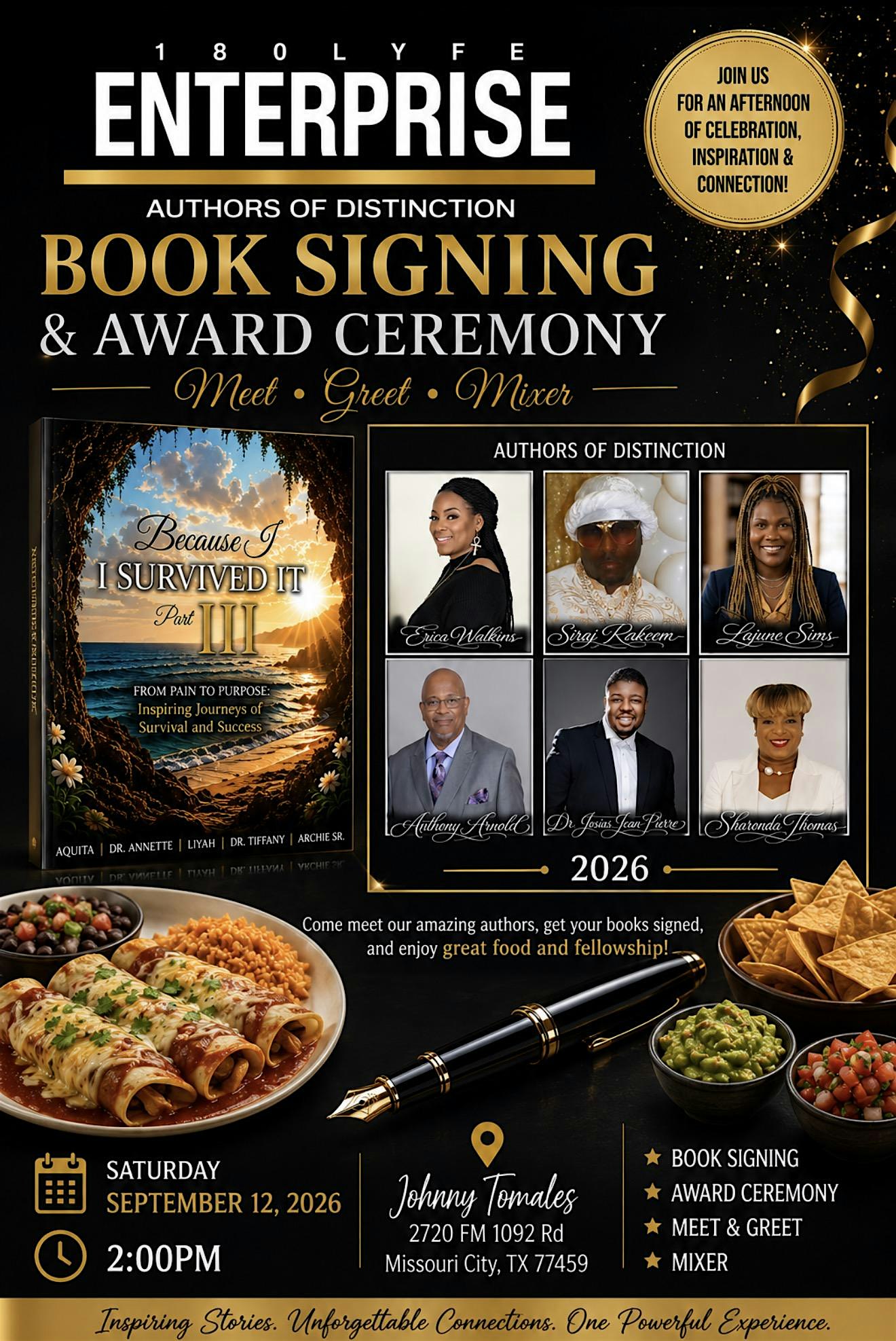 180Lyfe presents: Because I Survived It III — Official Book Launch, Signing