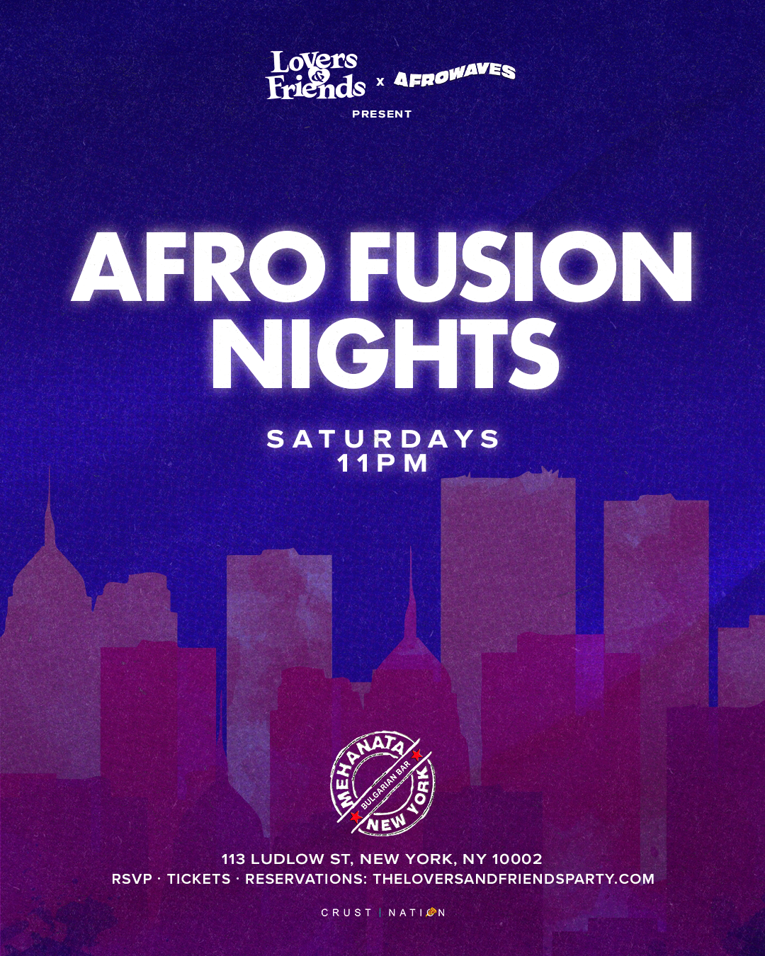 AFRO FUSION: Afrobeats Party at the Legendary Mehanata Bar NYC