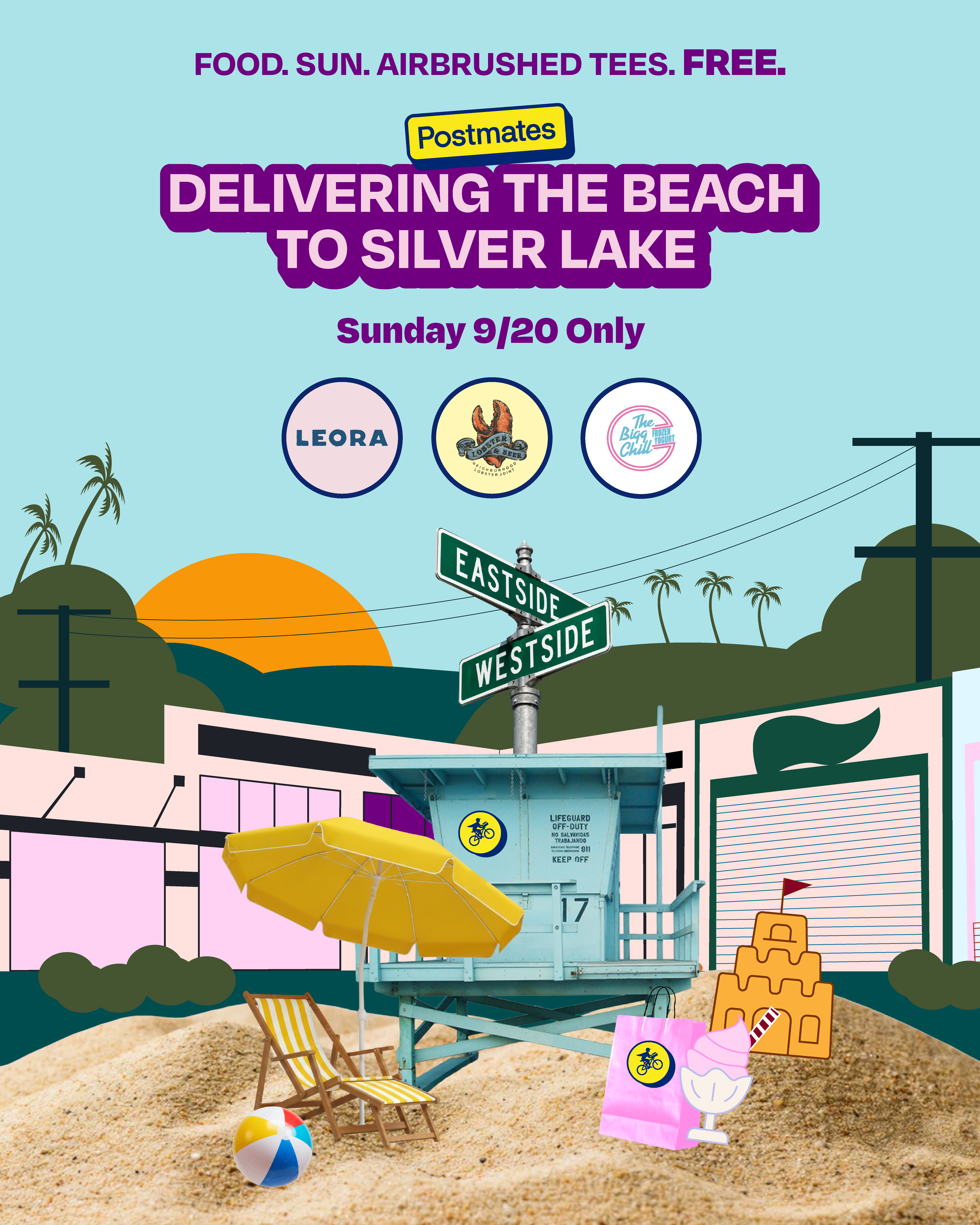 Postmates Delivers the Beach to Silver Lake