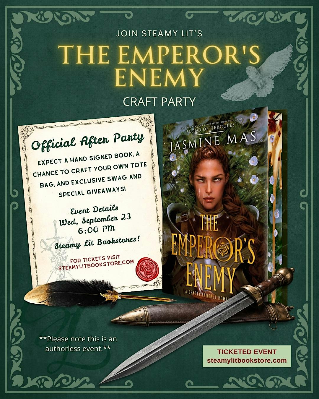 Release Craft Party (Miami) - The Emperor's Enemy by Jasmine Mas
