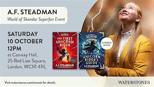World of Skandar Superfan Event with A.F. Steadman - London