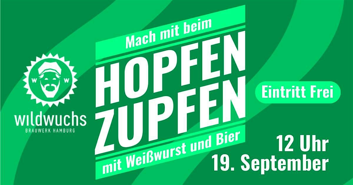 Hopfen zupfen mit Weißwurst und Bier