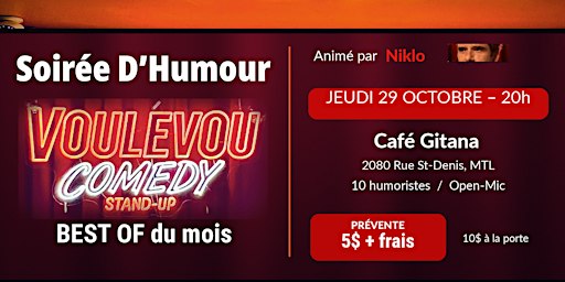 BEST OF Open-Mic VOULÉVOU COMÉDIE au Café Gitana