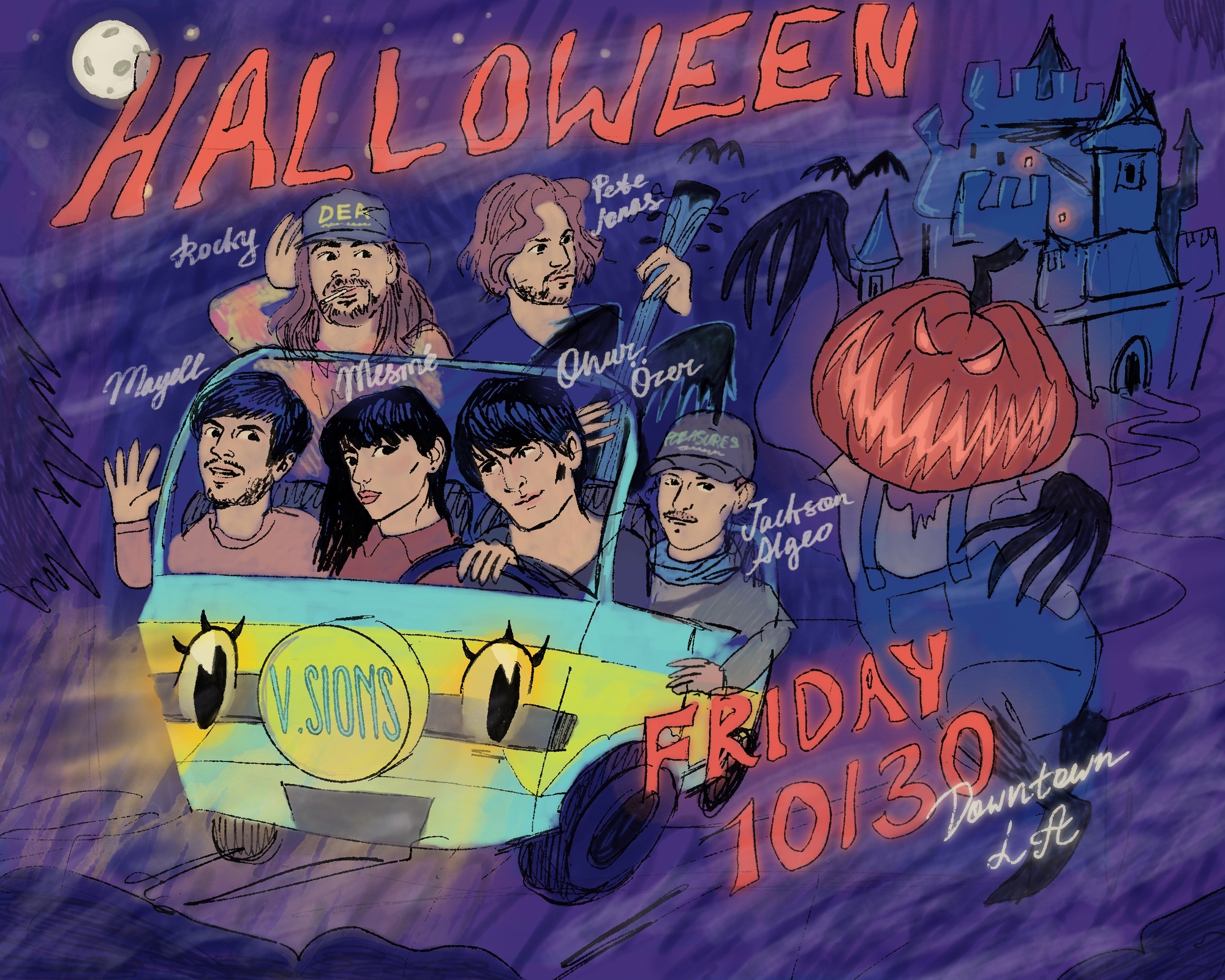 V.sions Halloween: Onur Özer, Mayell, Mesmé, Pete Jonas, Rocky, Jackson Algeo