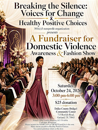 A Fundraiser for Domestic Violence Breaking the Silence Voices for Change
