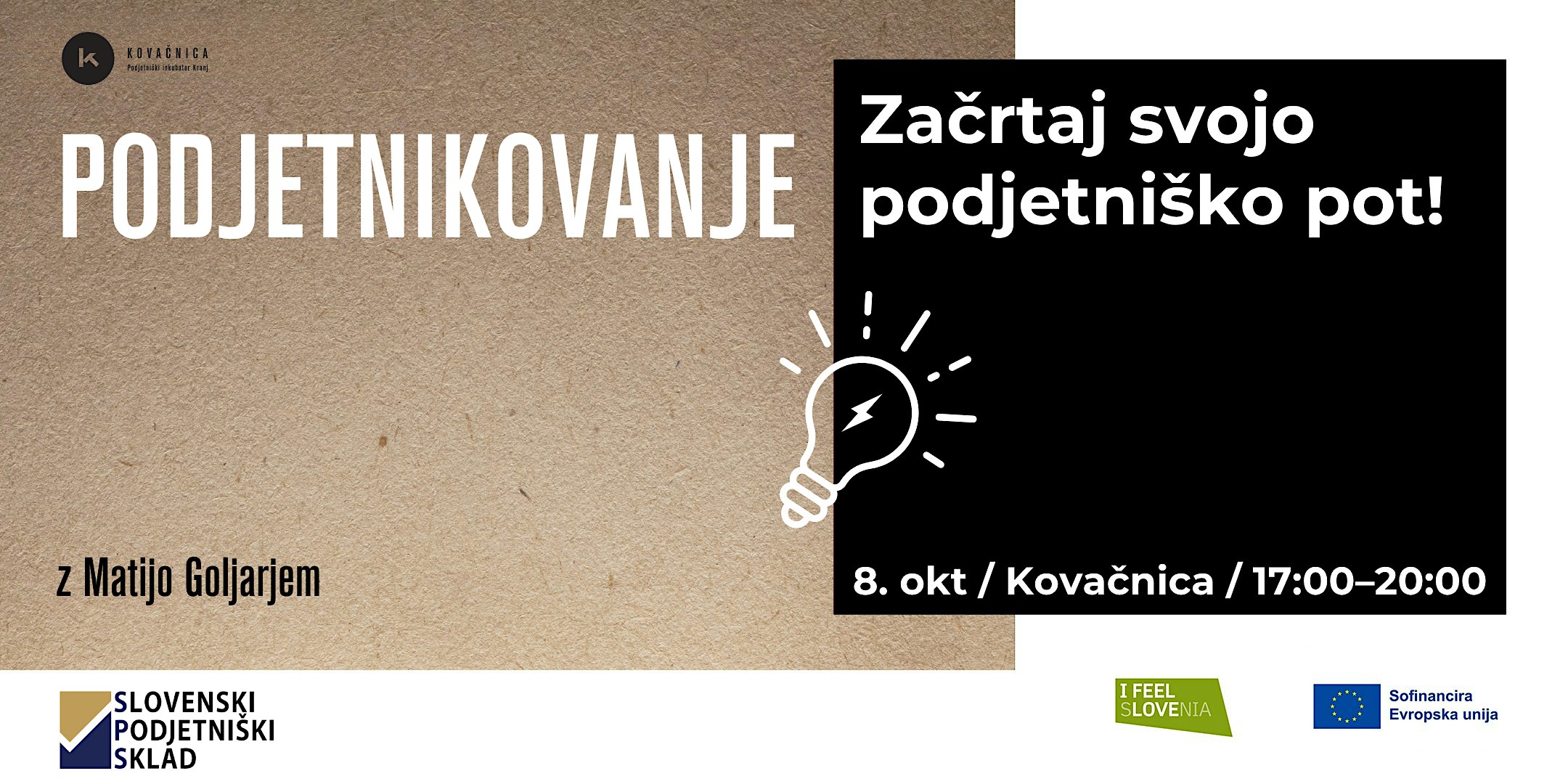 Podjetnikovanje: podjetniška delavnica z Matijo Goljarjem