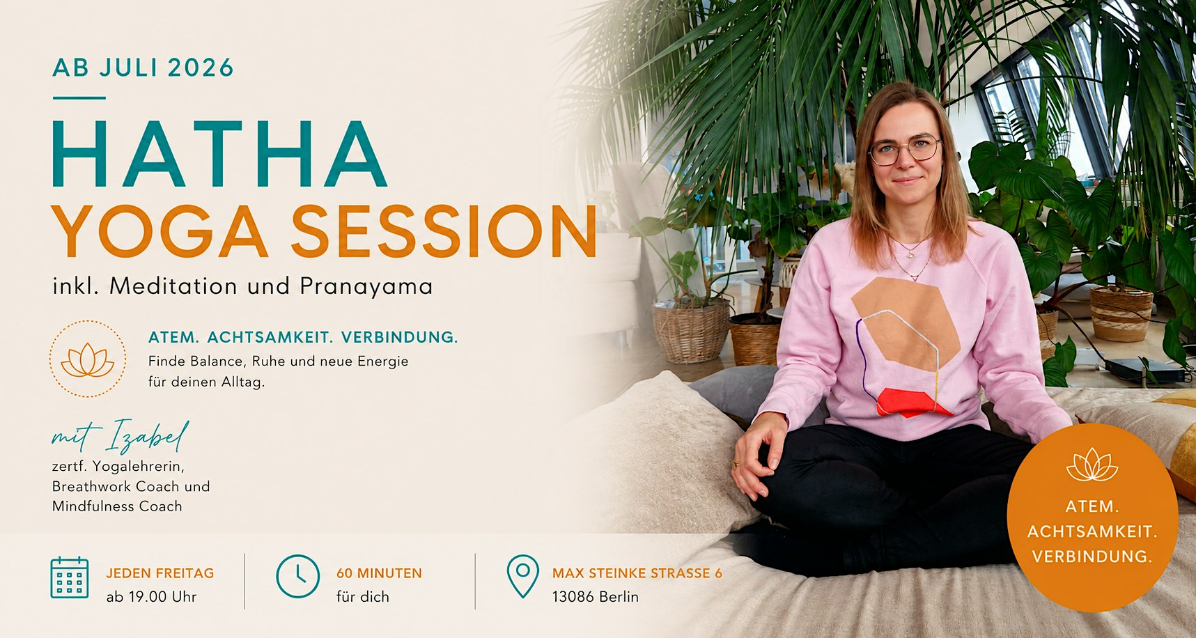 Yoga Session inkl. Meditation & Pranayama in Pankow
