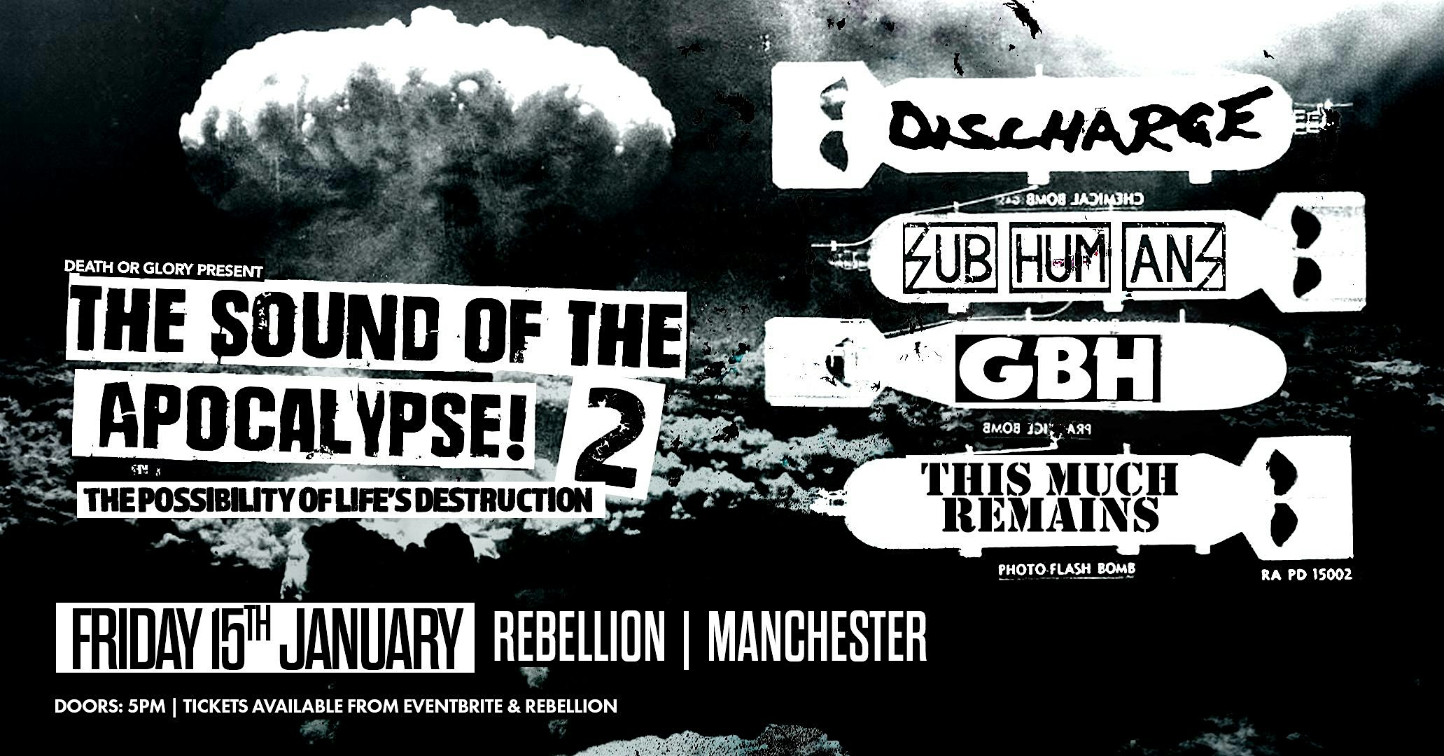 The Sound Of The Apocalypse 2 ft Discharge/GBH/Subhumans/This Much Remains
