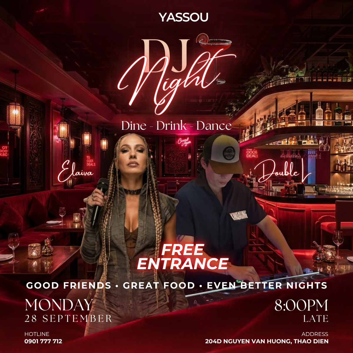 DJ NIGHT AT YASSOU - KICKSTART YOUR WEEK