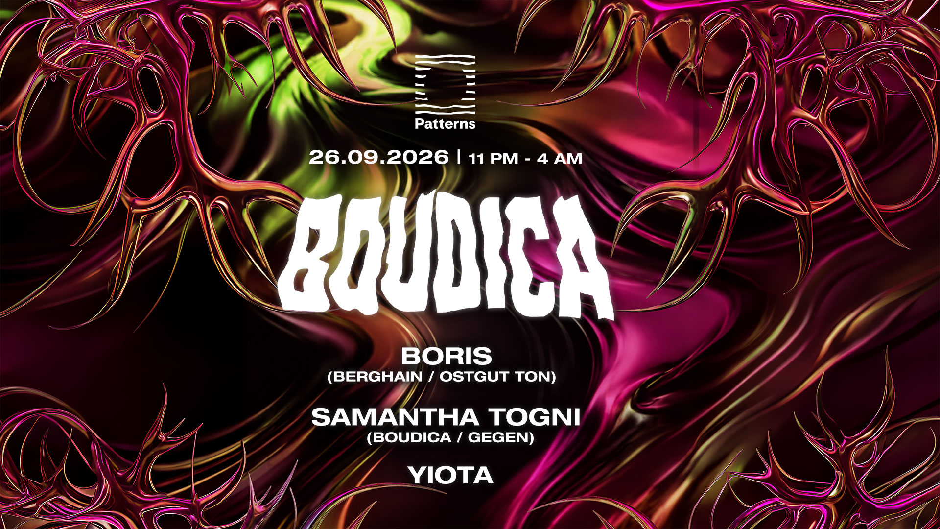 Boudica Goes to Brighton with Boris (Berghain / Brighton Debut), Samantha Togni, Yiota