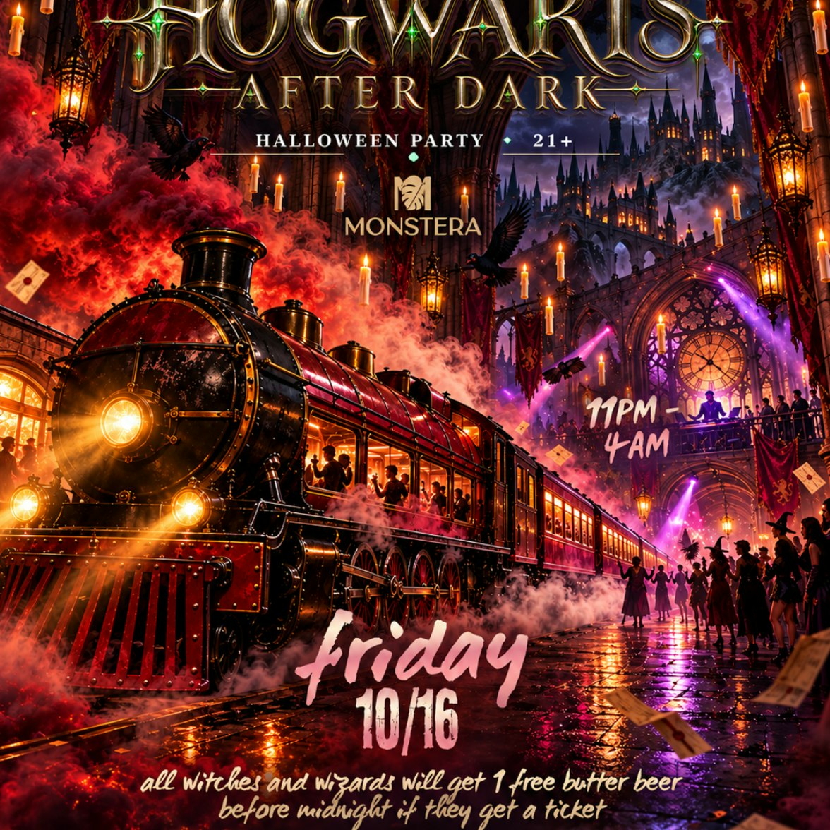 Haunted Hogwarts after dark Halloween Party