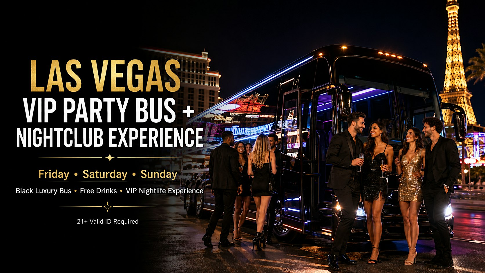 LAS VEGAS VIP PARTY BUS + NIGHTCLUB EXPERIENCE Friday • Saturday • Sunday