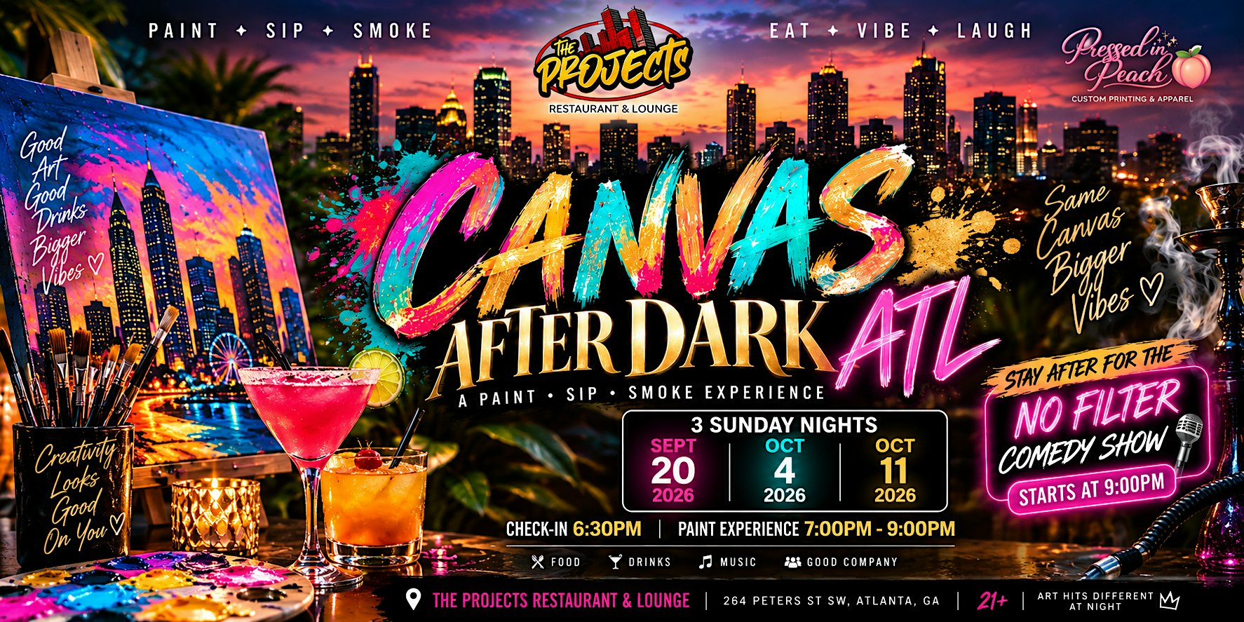 Canvas After Dark ATL: Paint • Sip • Smoke Experience