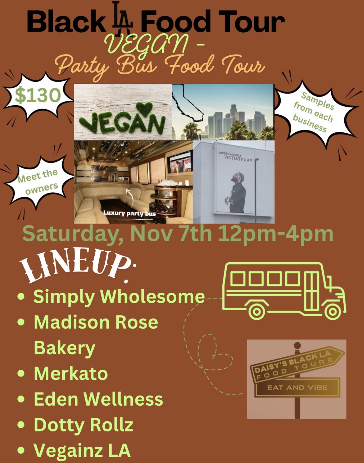 Vegan Party Bus Food Tour