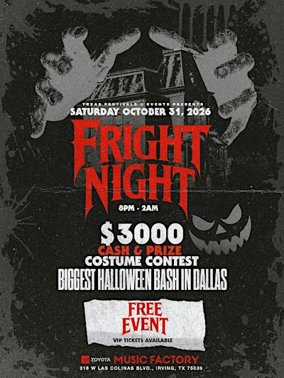 Fright Night at Toyota Music Factory | $3,000 Costume Contest