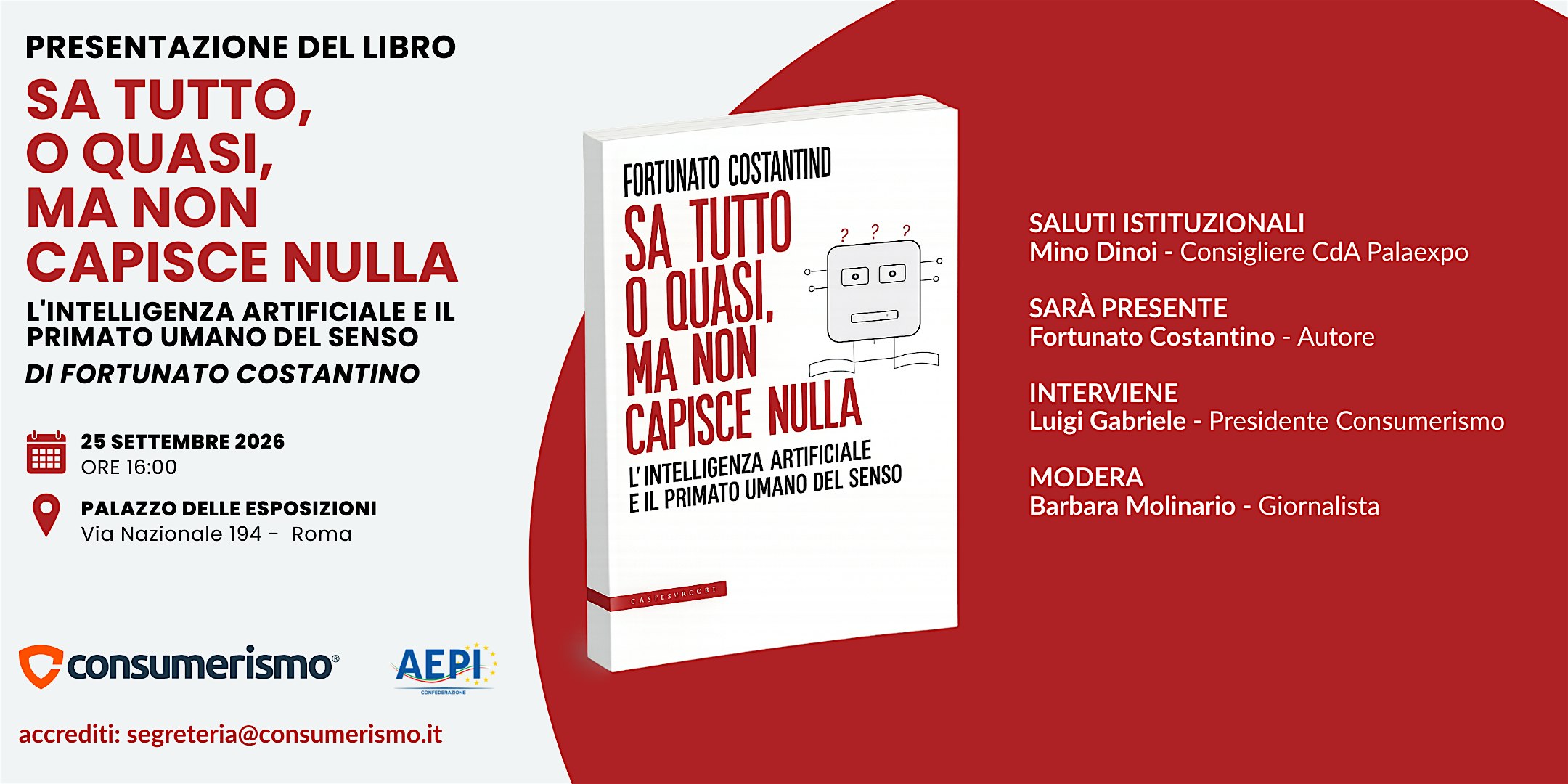 Presentazione del libro: "Sa tutto,  o quasi,  ma non  capisce nulla"