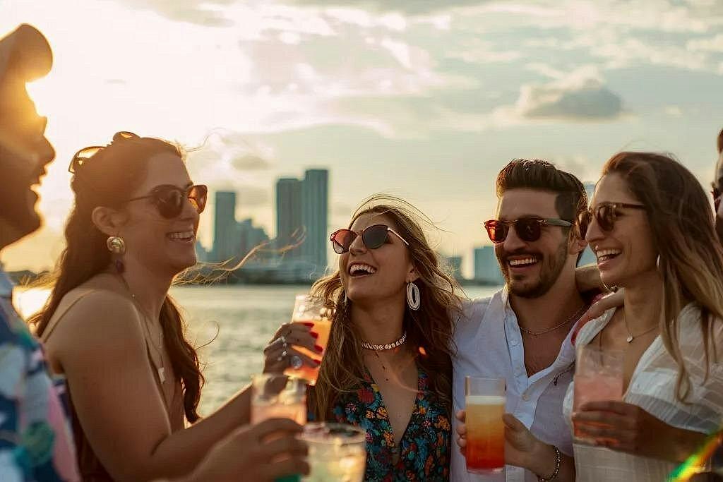 Comedy & DJ Sunset Cruise: Laughs, Music & Statue Views on the NYC Harbor