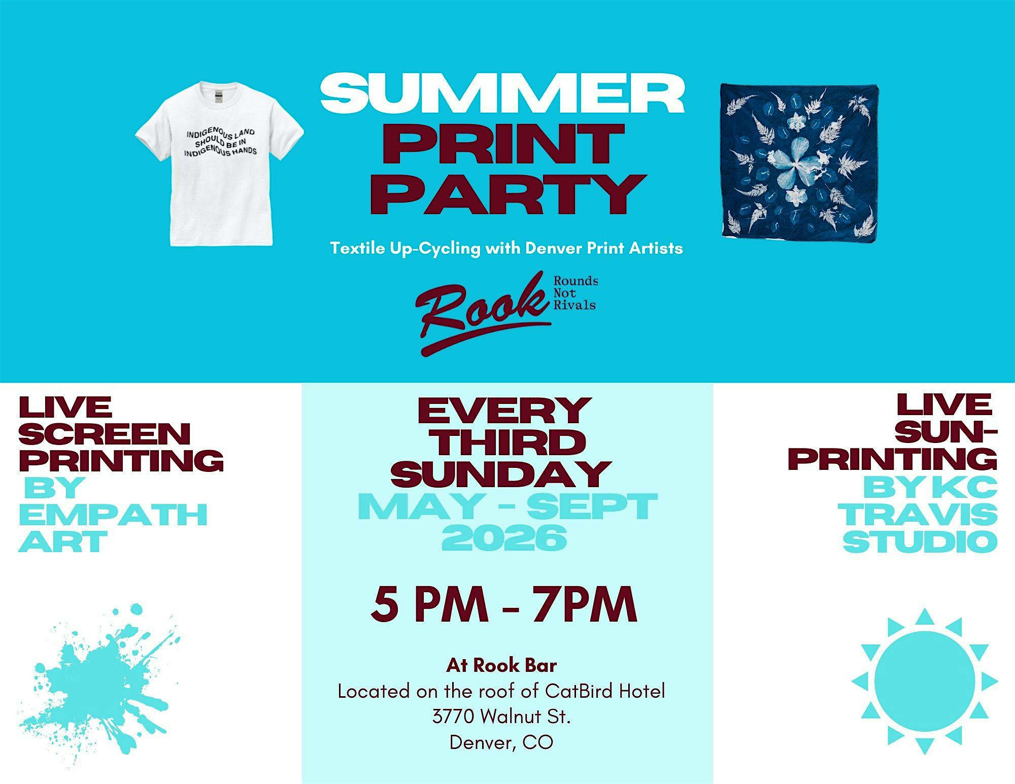 Summer Print Party at Rook