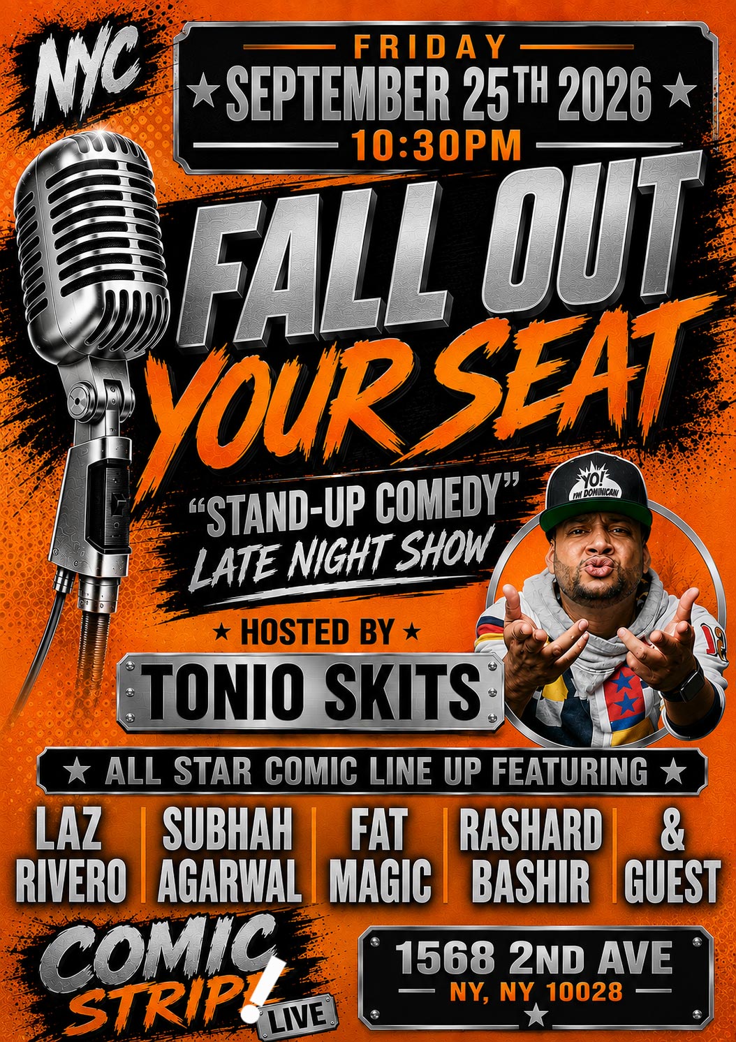 Fall Out Your Seat Stand Up Comedy Show with TONIO SKITS