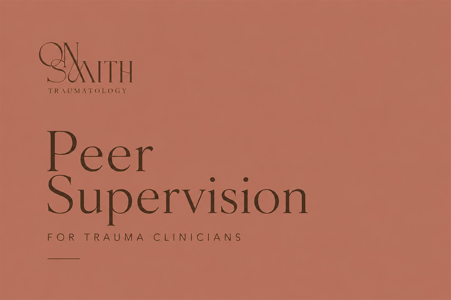 Peer Supervision for Trauma Clinicians