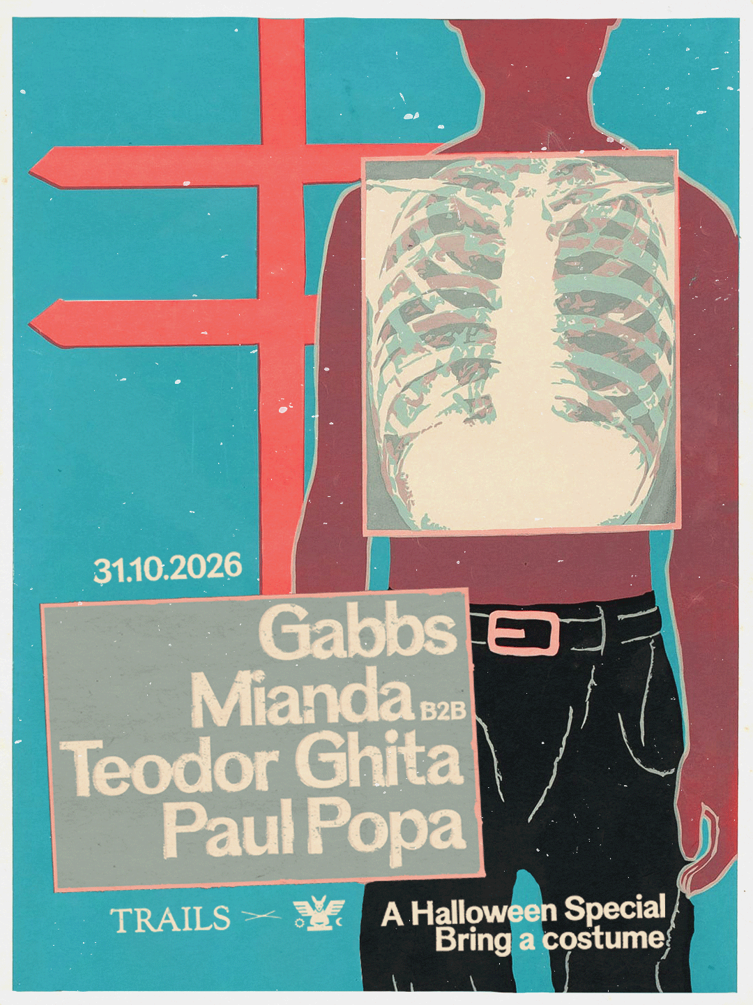 Trails X GH present A Halloween Special with Gabbs, Mianda b2b Teodor Ghita, Paul Popa