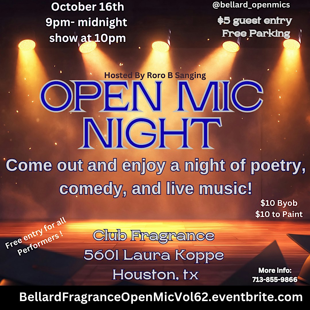 Friday Open mic Night