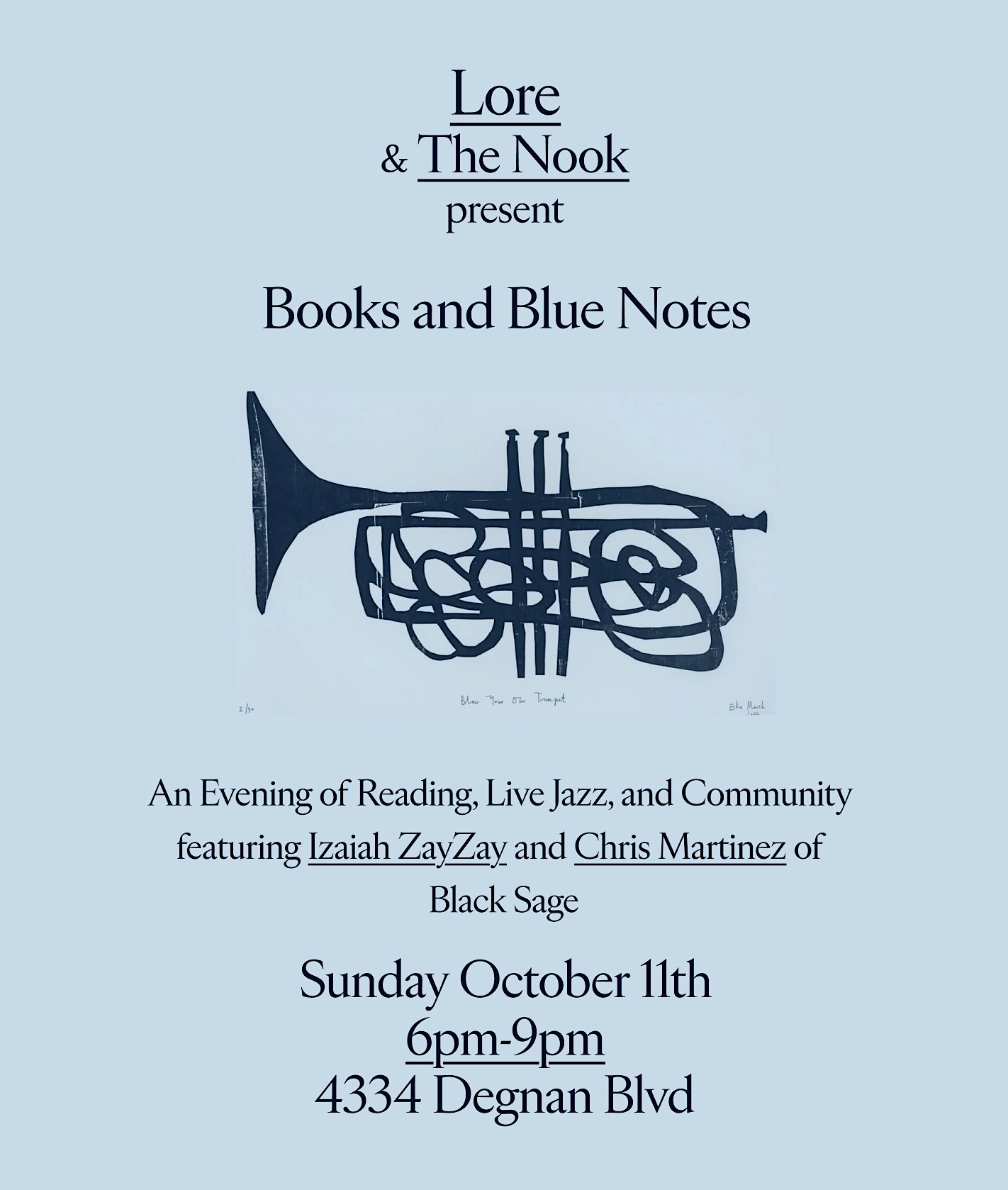 Lore & The Nook Present: Books and Blue Notes