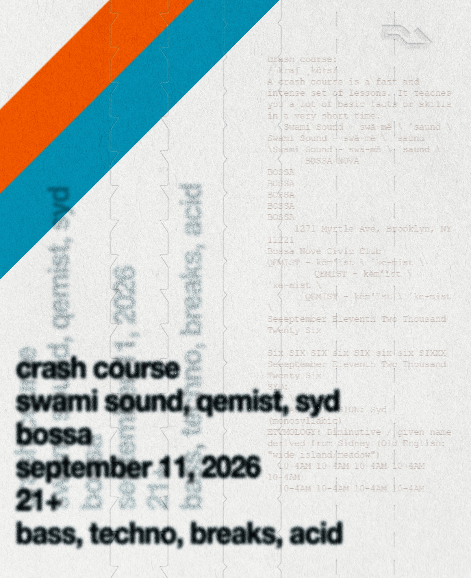 Crash Course feat. Swami Sound, Qemist, Syd