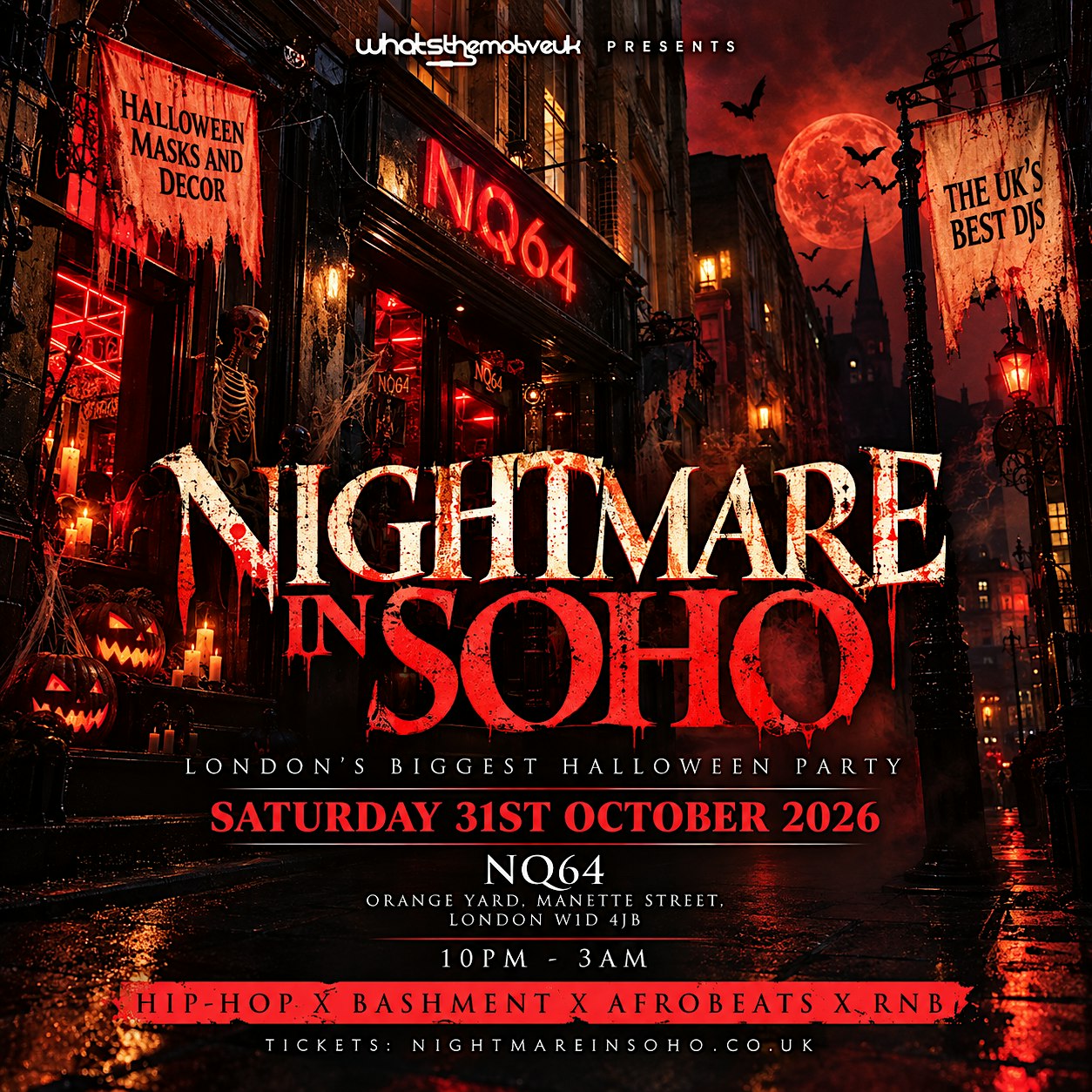 NIGHTMARE IN SOHO - London's Biggest Halloween & Arcade Party