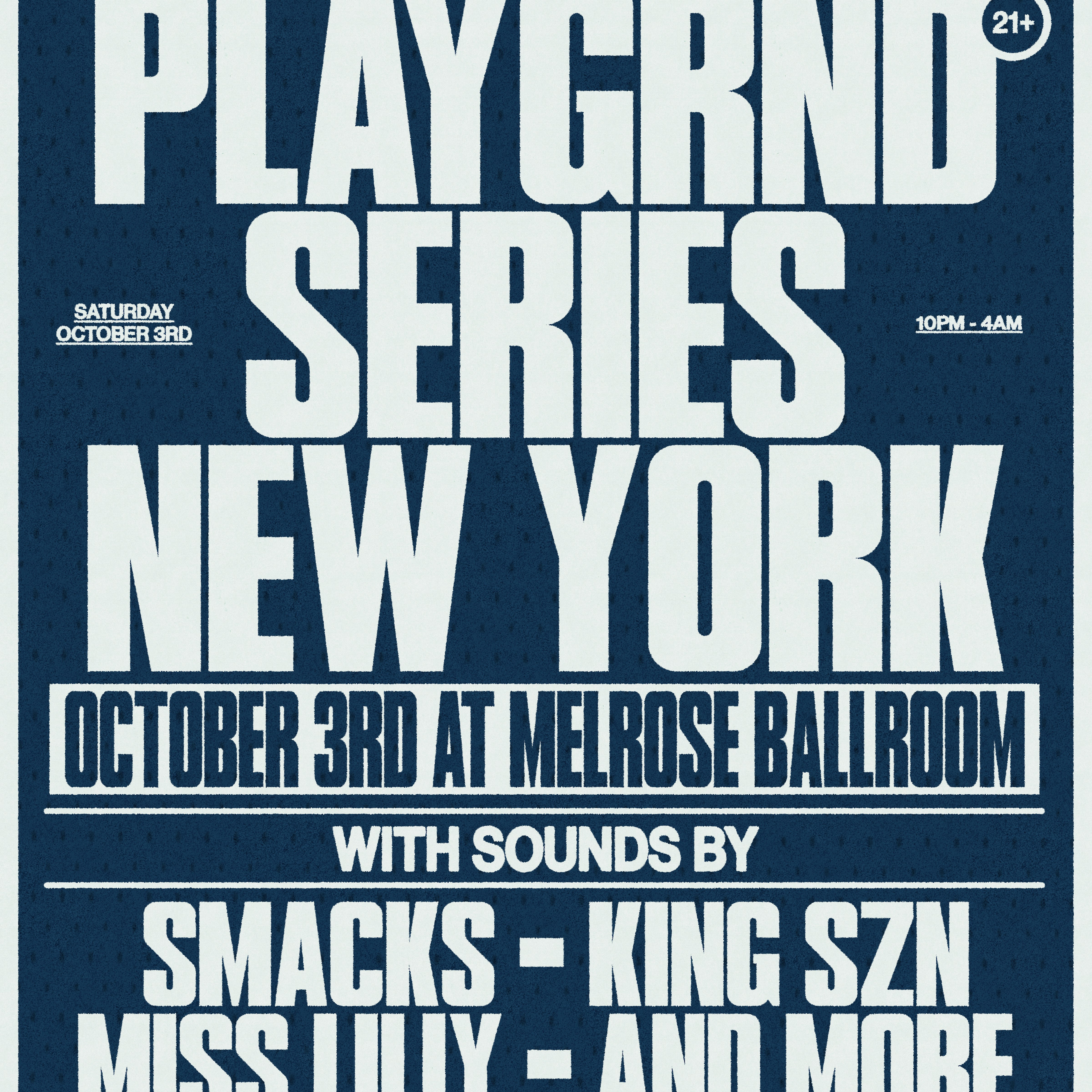 PLAYGRND SERIES NYC